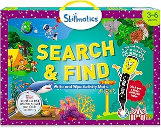 Skillmatics Search and Find Educational Game - Reusable Preschool Learning Activities, Perfect for Toddlers & Kids Who Love Toys, Art & Crafts, Builds Vocabulary, Gifts for Ages 3, 4, 5, 6