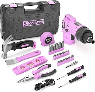 FADAKWALT 40pcs Electric Screwdriver kit with 3.6V USB Electric Screwdriver and drill set, Complete general tool set cordless screwdriver set Rechargeable for Home with Storage Toolbox