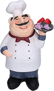 Tyenaza Resin Decoration Ornament, Chef Figurine Decor Home Decorations Crafts, Cupboard Decoration for Coffee Shop Kitchen Dining Room Living Room